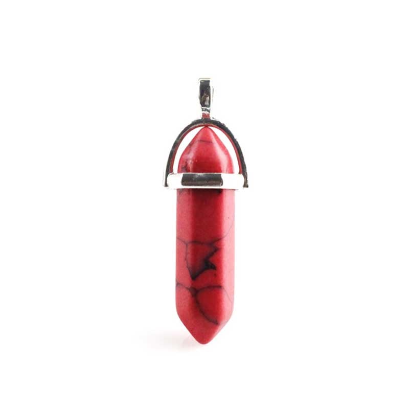Natural double terminated crystal pendant