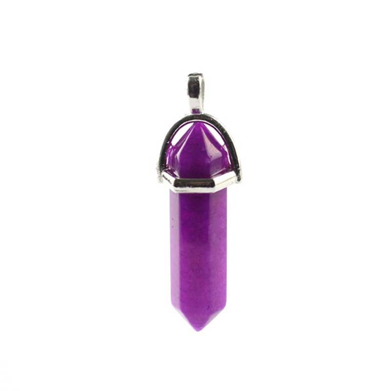 Natural double terminated crystal pendant