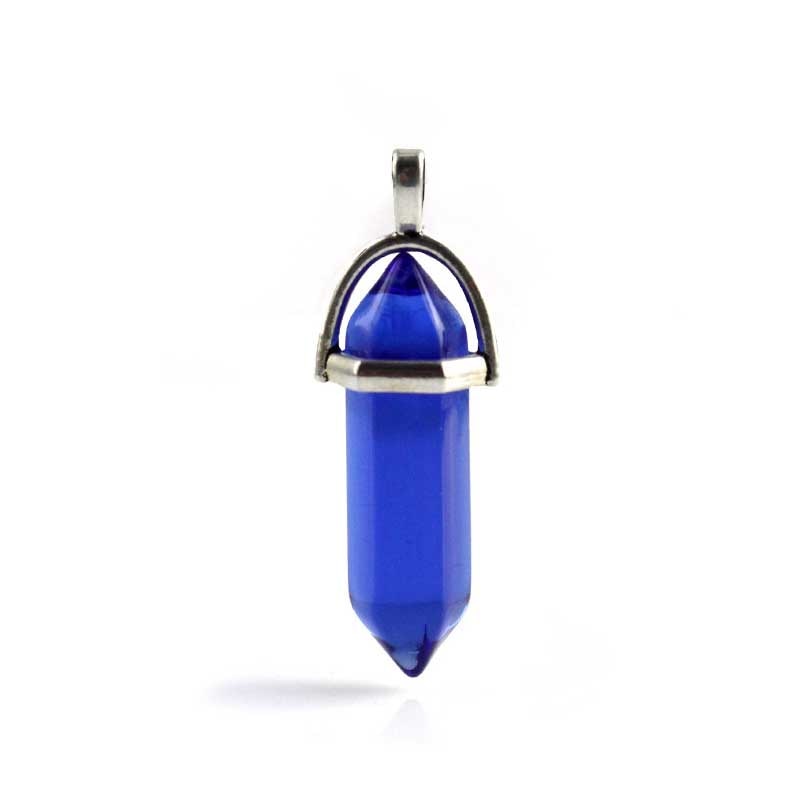 Natural double terminated crystal pendant