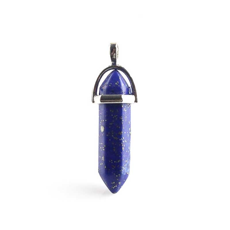 Natural double terminated crystal pendant