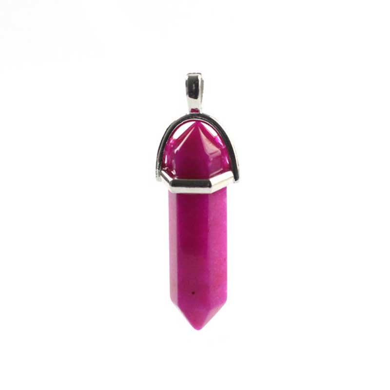 Natural double terminated crystal pendant