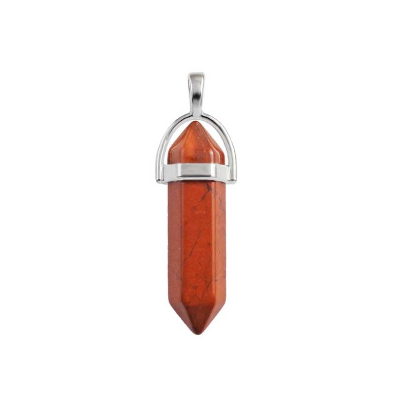 Natural double terminated crystal pendant