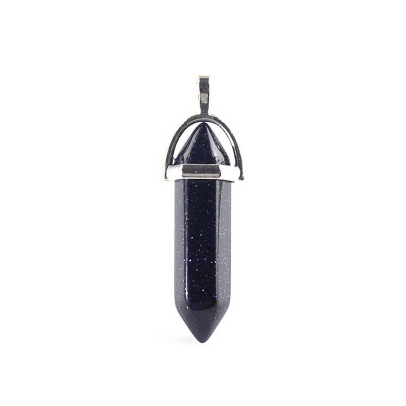 Natural double terminated crystal pendant