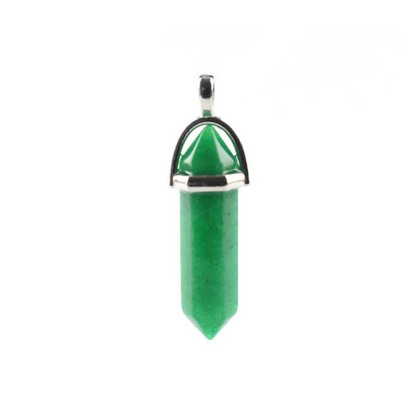 Natural double terminated crystal pendant