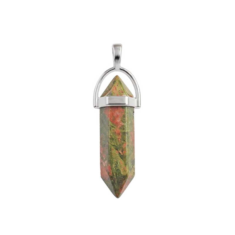 Natural double terminated crystal pendant