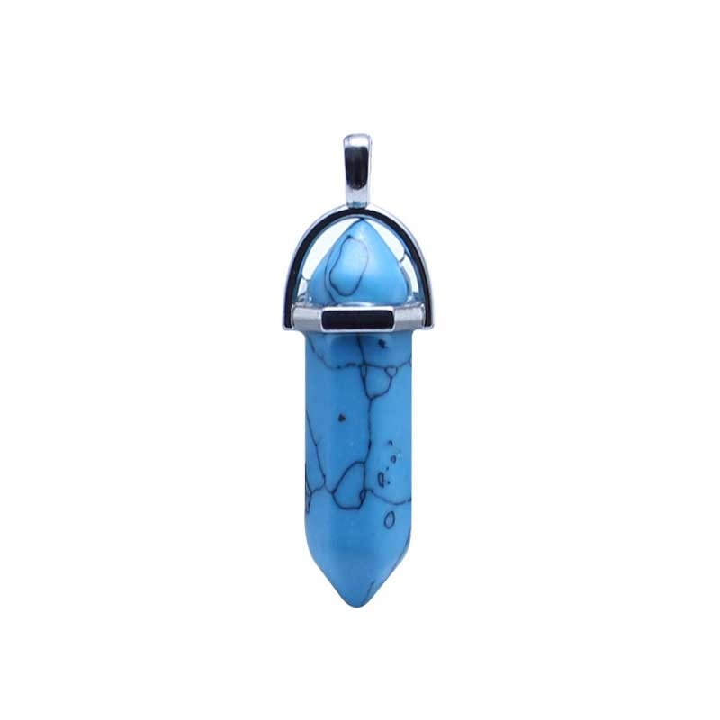 Natural double terminated crystal pendant