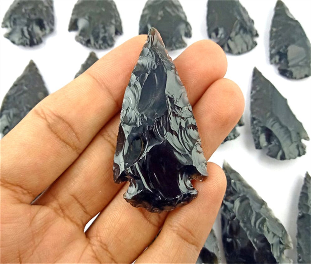 Black Obsidian Arrow Bulk Hand Carved