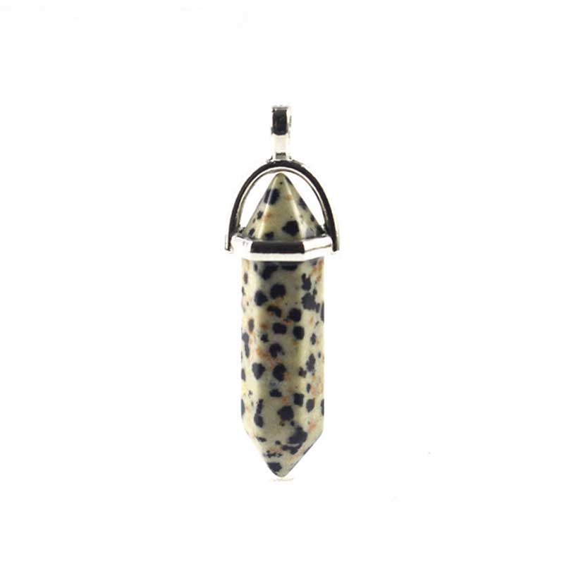 Natural double terminated crystal pendant