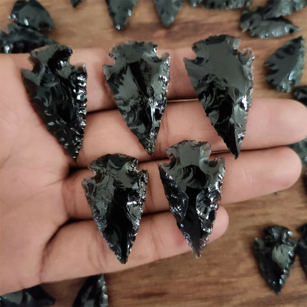 Black Obsidian Arrow Bulk Hand Carved